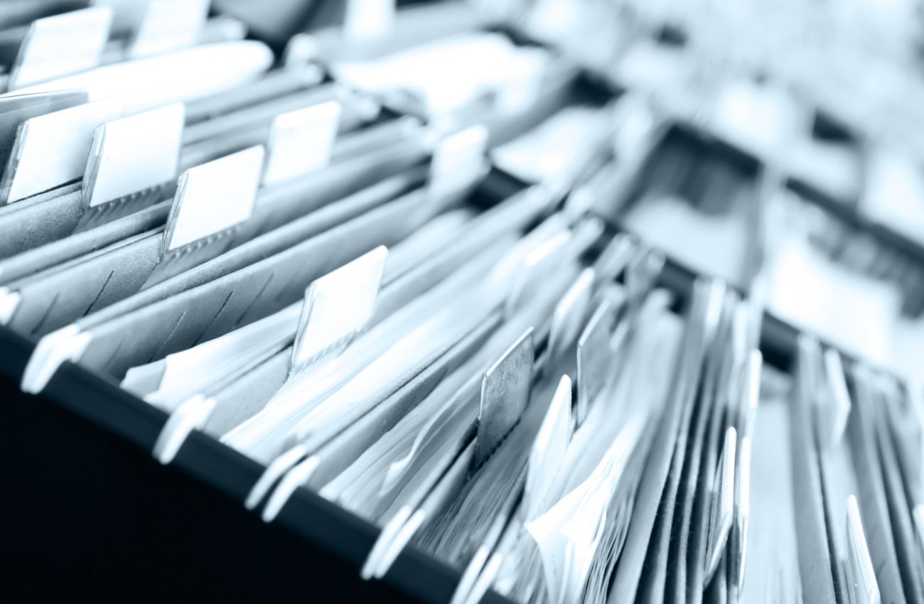 Nahaufnahme von Akten